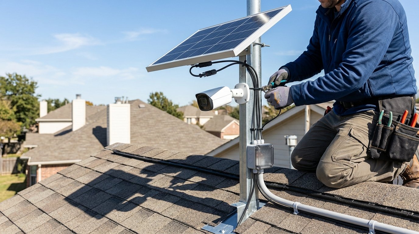 Güneş Enerjili Güvenlik Kamerası Kurulumunda İdeal Panel Konumlandırması ve Kablo Yönetimi