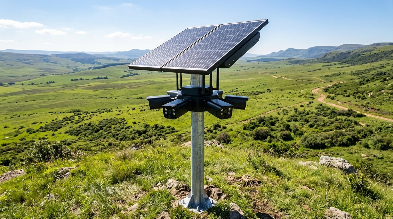 Uzak Araziler İçin 4 Kameralı Solar 4G Güvenlik Sistemi