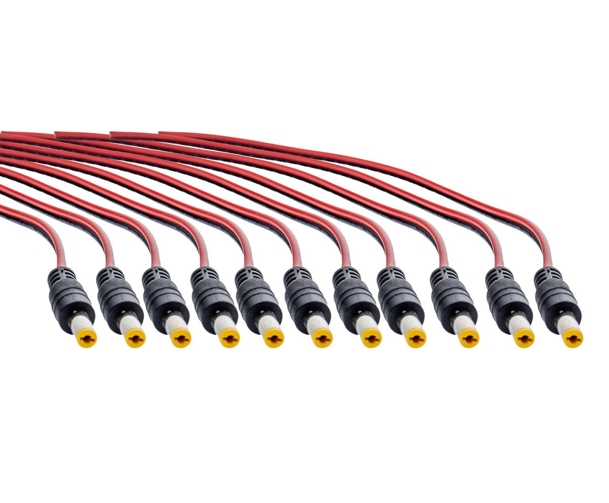 OEM 12V Kamera Besleme Power Jack - CCTV Güvenlik Kameraları için, 10 Adet
