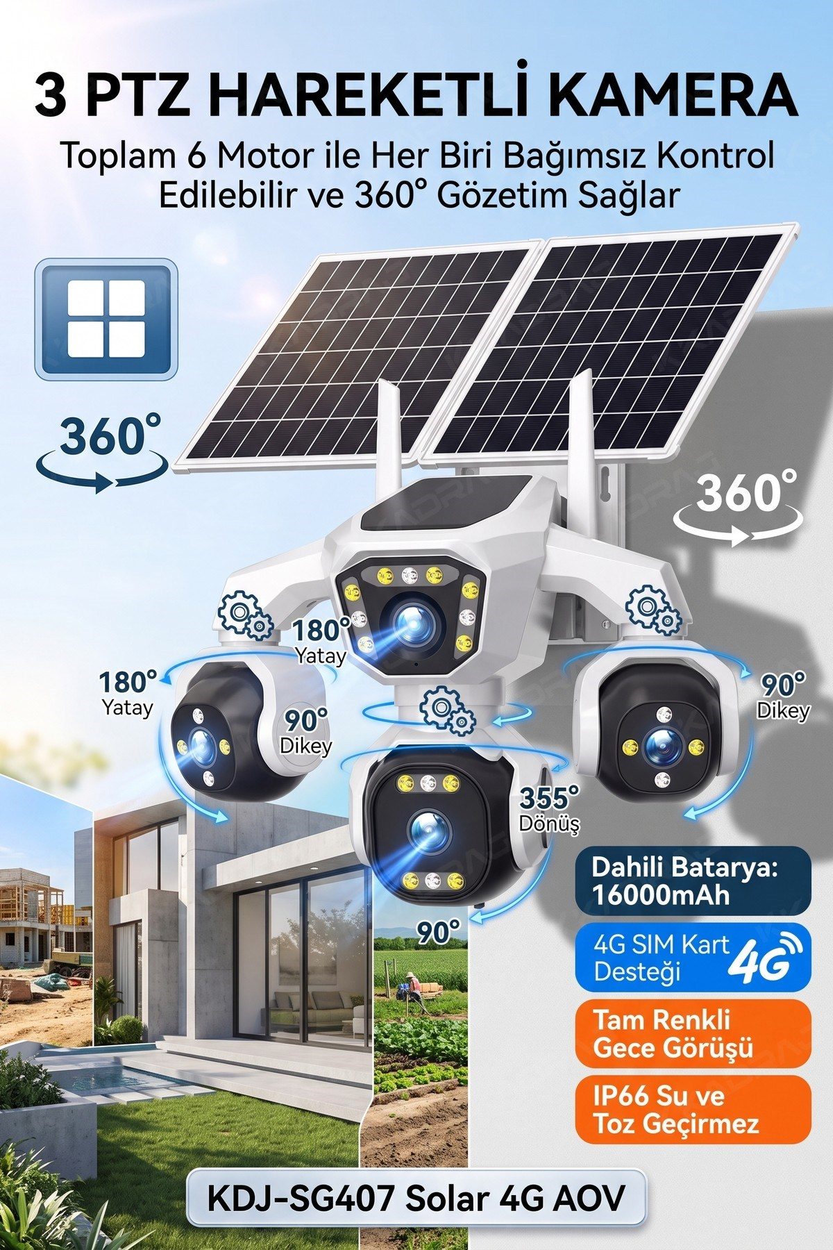 KDJ-SG407 Motorlu PTZ Hareket Yeteneği