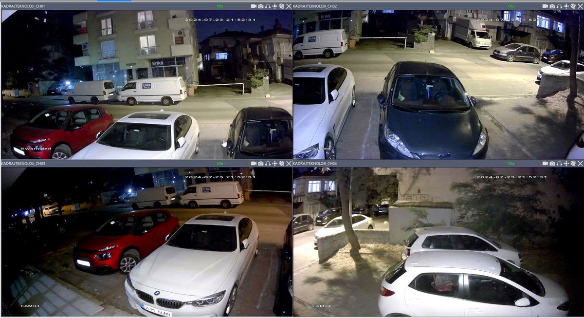 Kadraj 4 Kameralı Set 5MP Sony SecuLensli 1080p Güvenlik Kamerası Seti - 8 Warm LED, Colorvu Gece Renkli Görüş, Su Geçirmez, Full HD, Kolay Kurulum - görsel 2