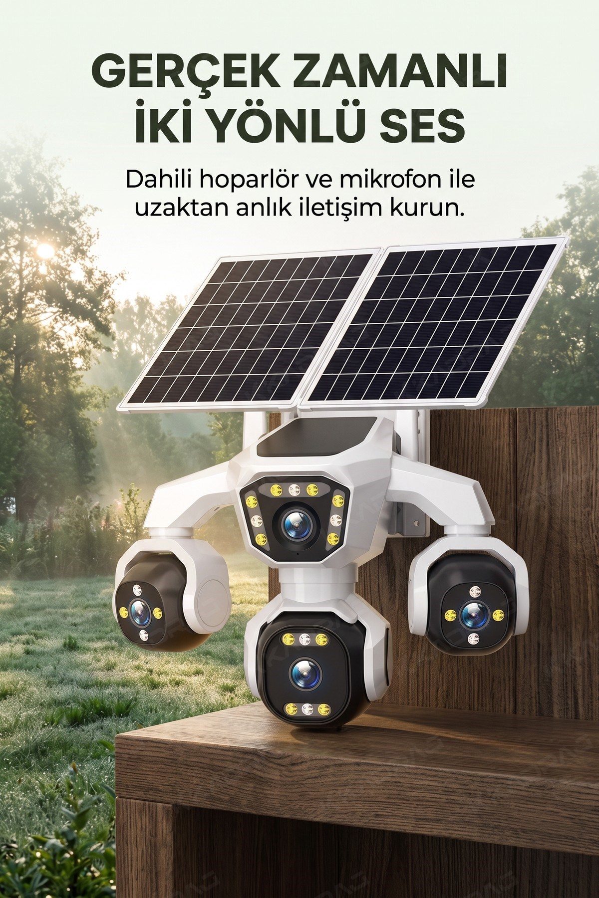 Kadraj 4 Kameralı - Solar Panelli 16000 Mah. TURK TELEKOM Yıllık Hat HER AY 50GB TT20 - görsel 13