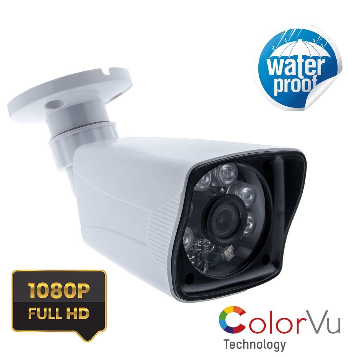 Kadraj Kadraj 5MP Sony SecuLensli 1080P Full HD AHD 6 ATOM LED Güvenlik Kamerası - Plastik Kasa, Su Geçirmez