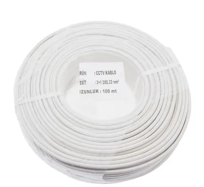 Kadraj Kadraj CCTV Kablo 2+1 2x0,22 mm² 100 mt - Güvenlik Kamerası İçin