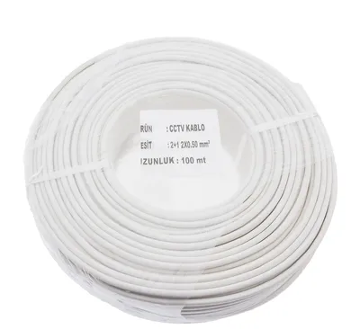 Kadraj Kadraj CCTV Kablo 2+1 2x0,50 mm² 100 mt - Güvenlik Kamerası İçin