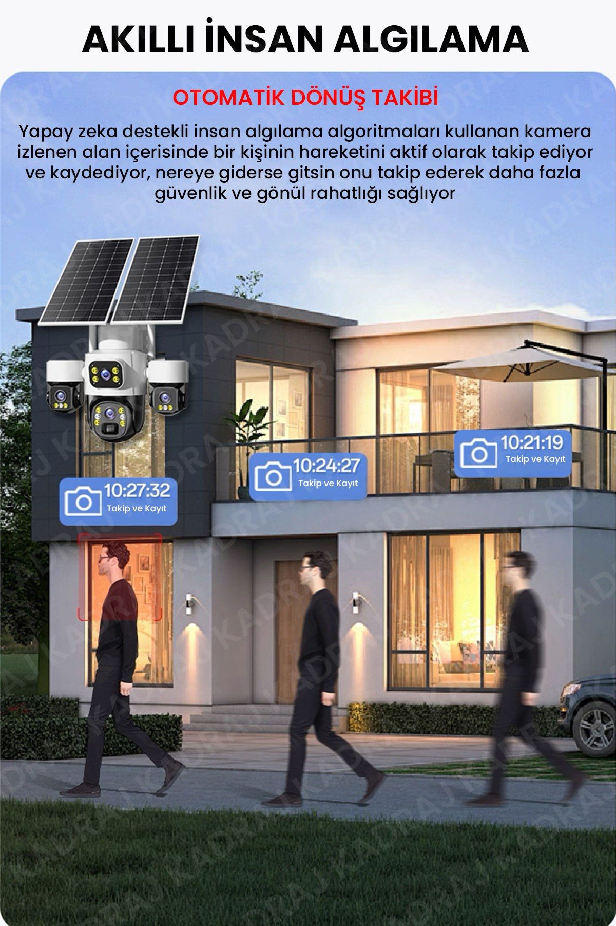Kadraj Kadraj X34B – 4 Kameralı, 4G Sim Kartlı, 2 Solar Panel Destekli, 50GB Türk Telekom M2M Hat Hediyeli - görsel 3