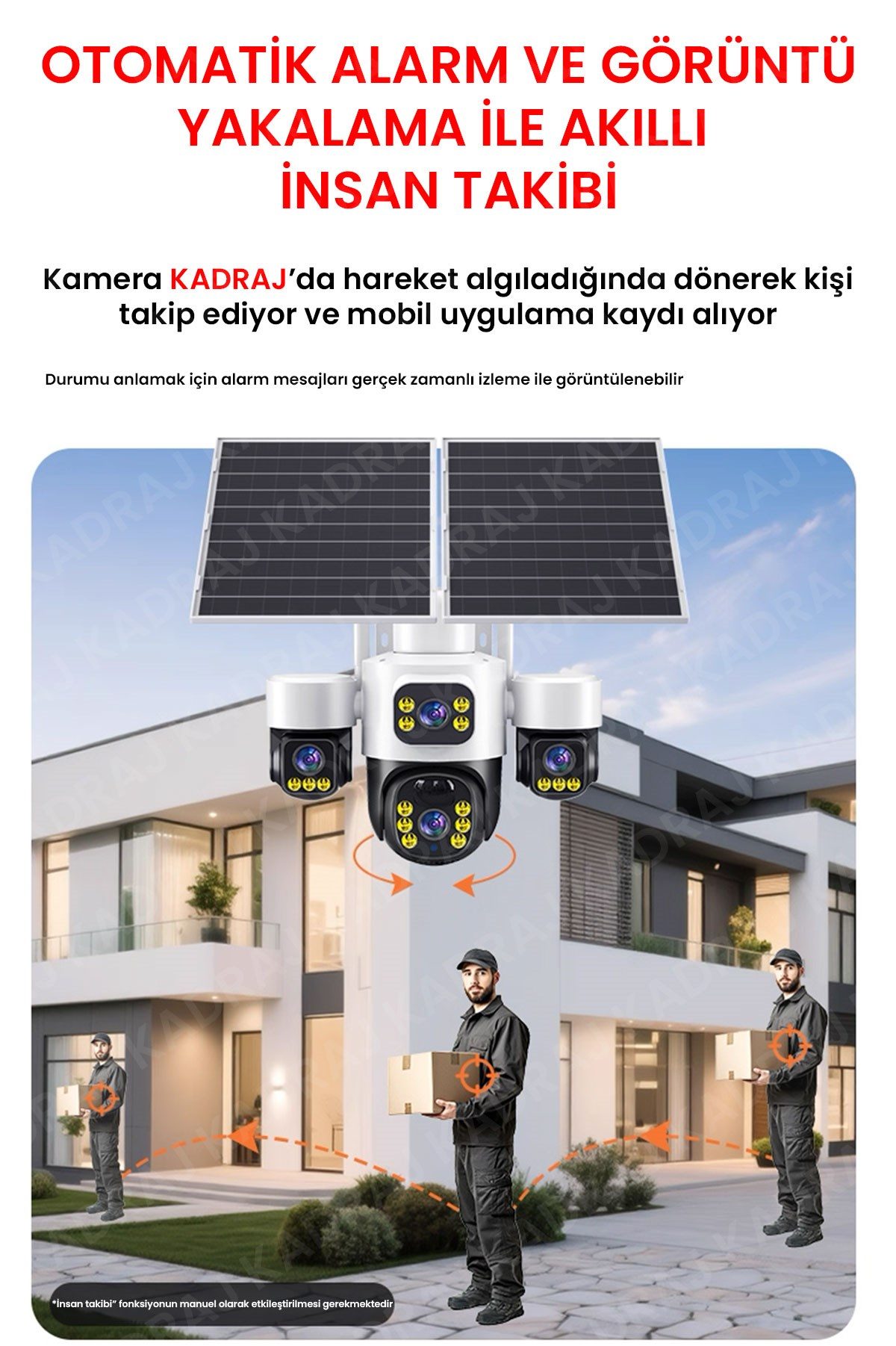 Kadraj Kadraj X34B – 4 Kameralı, 4G Sim Kartlı, 2 Solar Panel Destekli, 50GB Türk Telekom M2M Hat Hediyeli - görsel 4