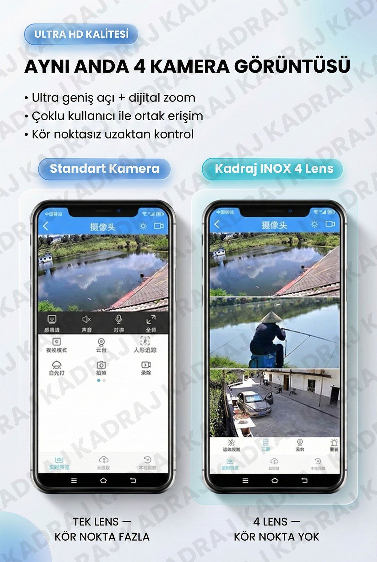 Kadraj Sim Kartlı, 4 Kameralı , Güneş Enerjili, Solar Panelli Kamera, 180GB TURKCELL Yıllık Hat, 128GB SD Kart, 16000mah - görsel 4