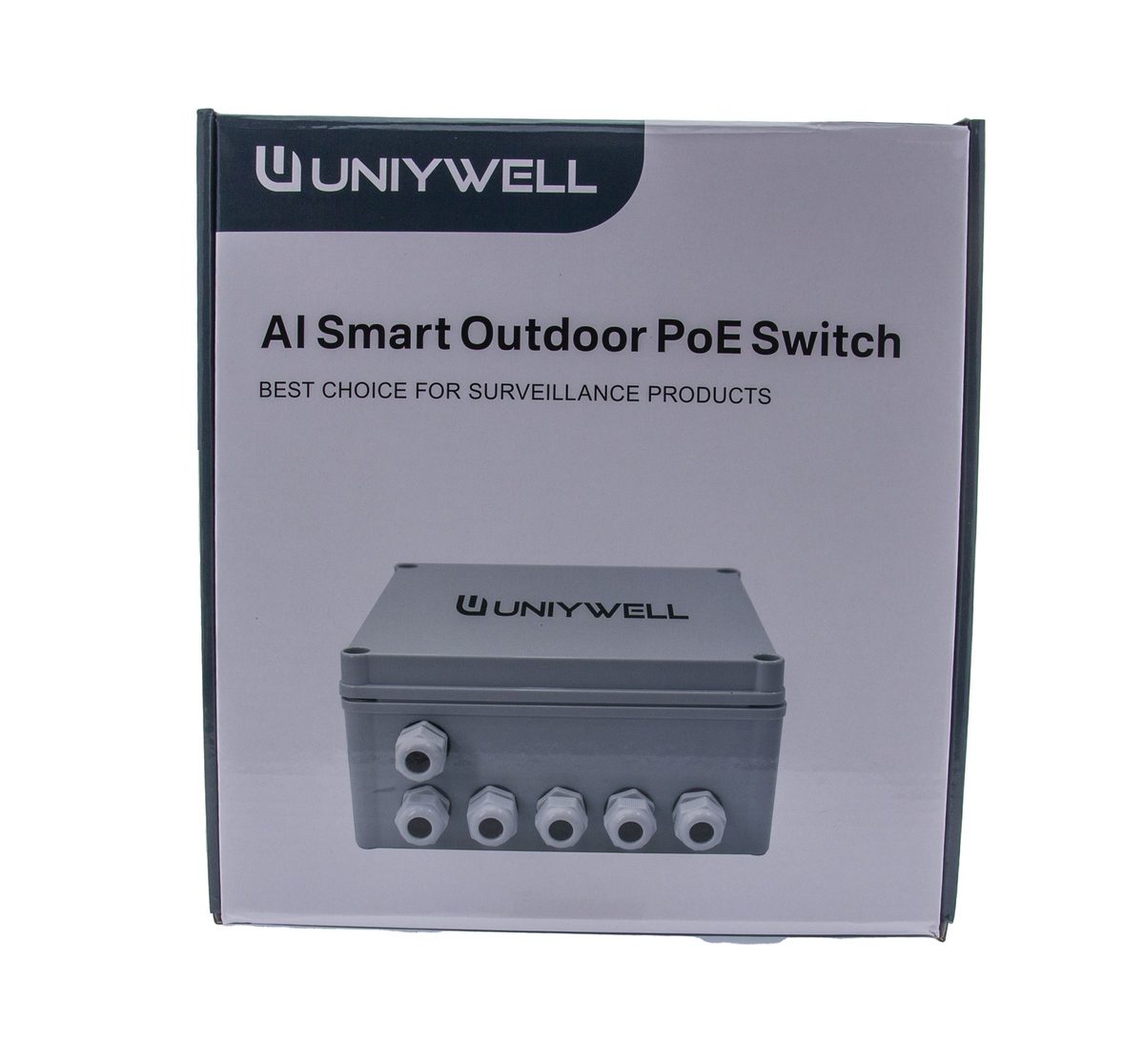 Uniywell Outdoor PoE Switch - 8 Port PoE + 2 Gigabit, Toplam 96W PoE Gücü