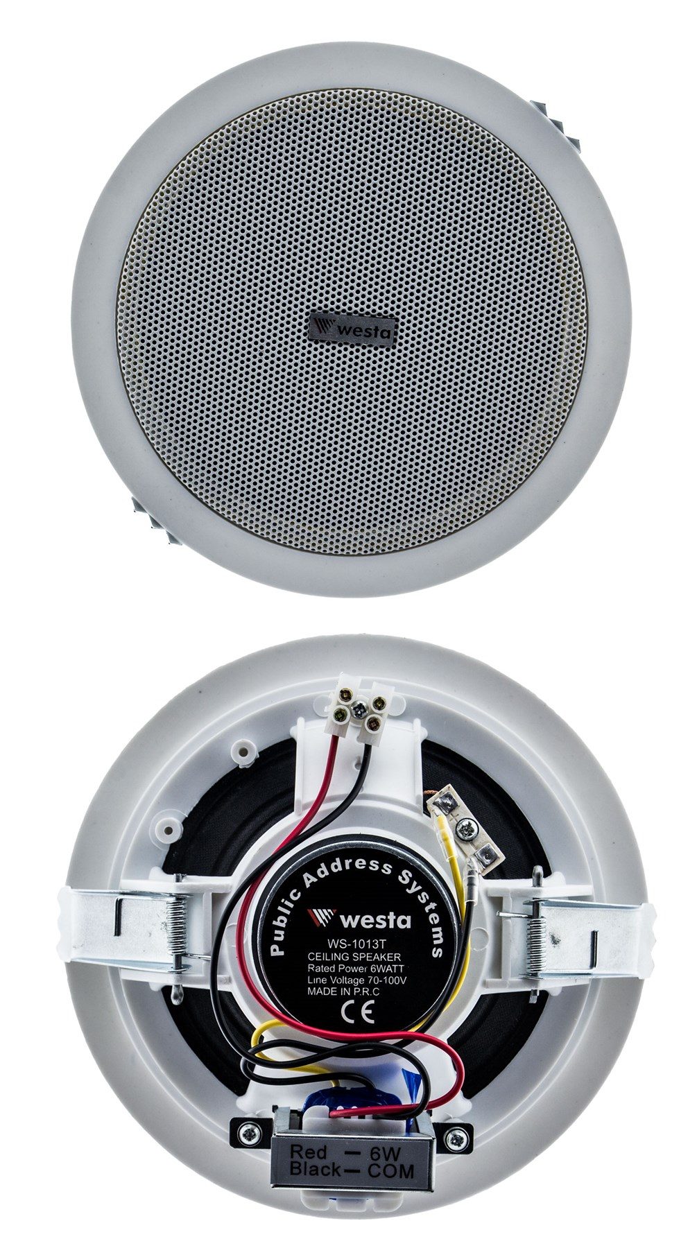 Westa WESTA WS-1013T Tavan Hoparlörü - 6W, 5.25 inç, 70-100V, 91dB Hassasiyet, Şık Beyaz Tasarım, Kolay Montaj