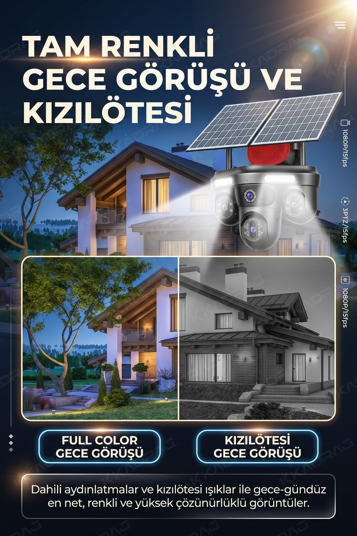 Kadraj X99 4 Lens + 3 Hareketli Otomatik PZT Kamera, 4G - E-Sim Destekli, 20MP, 20.000 Mah Batarya , AI - görsel 4